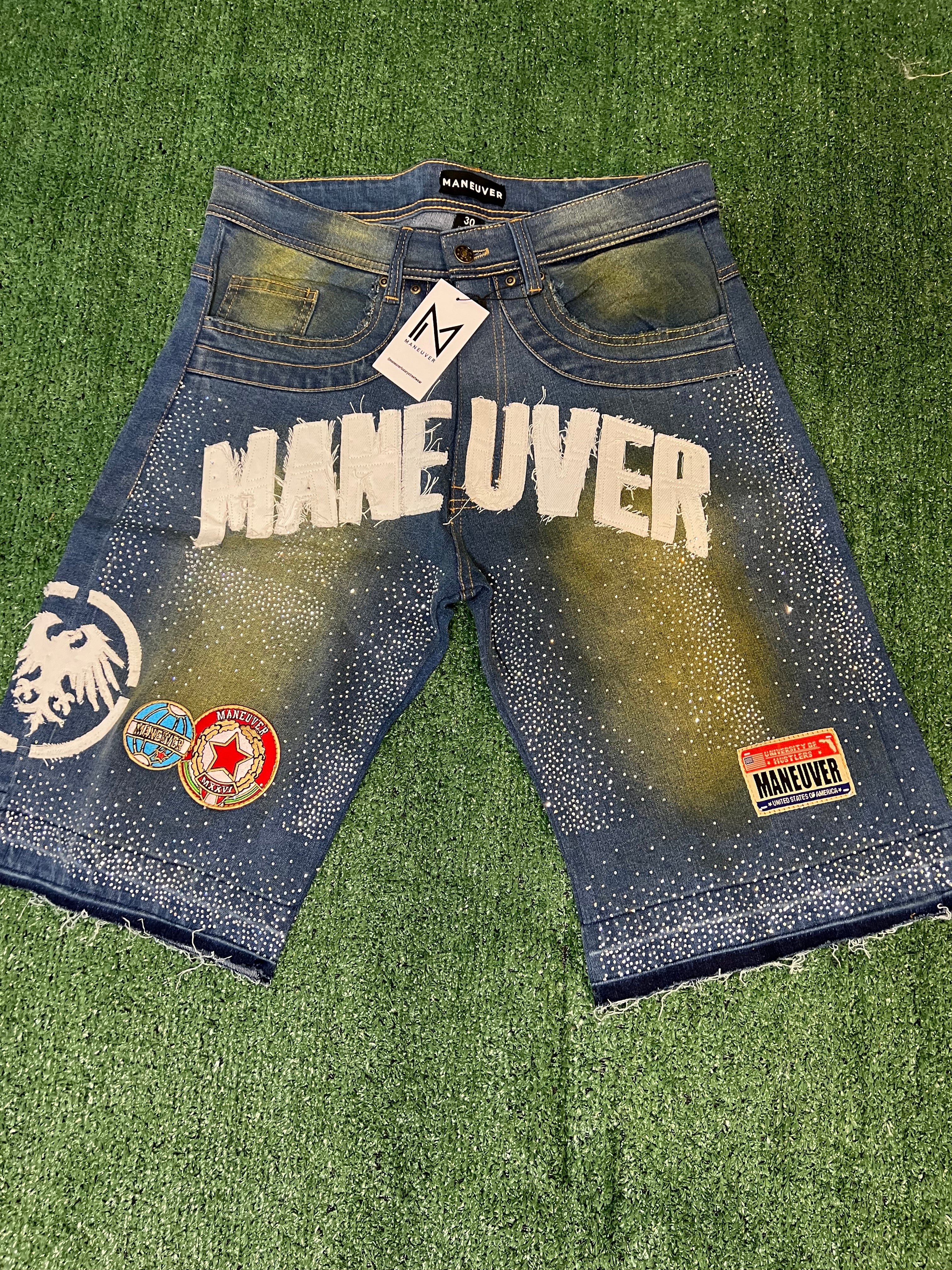 Rhinestone Denim Shorts