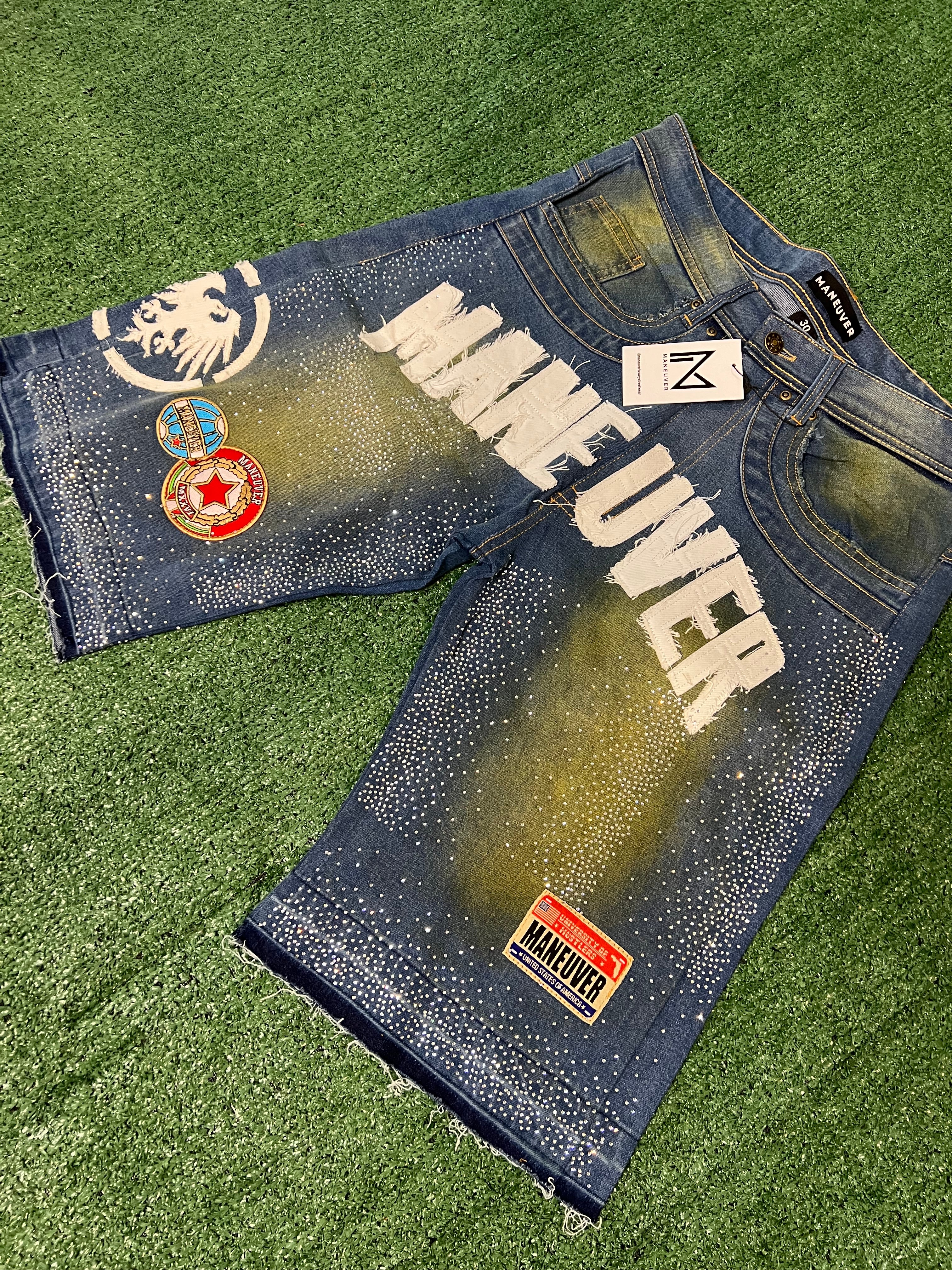 Rhinestone Denim Shorts