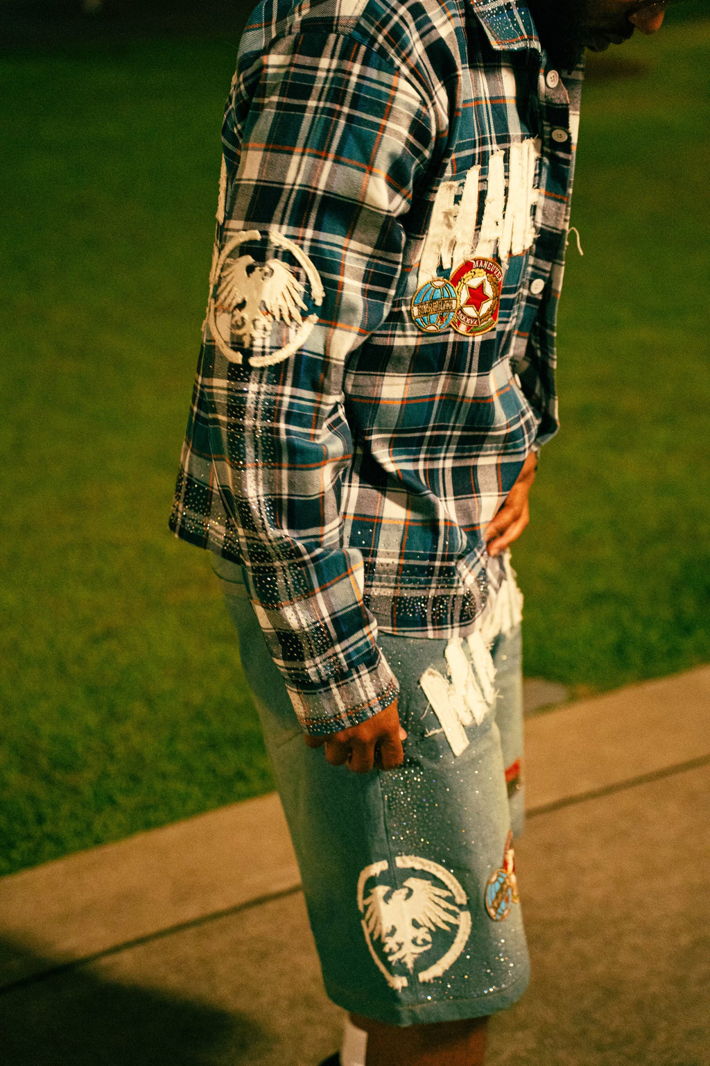 Rhinestone Flannel Shirt