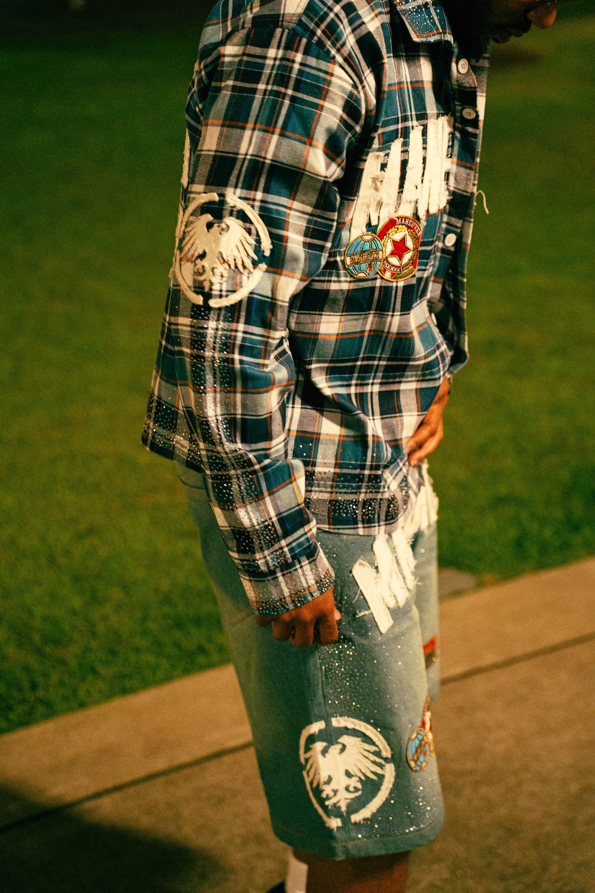 Rhinestone Flannel Shirt